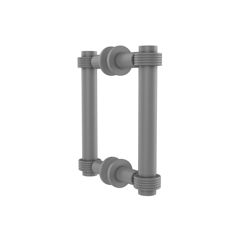 Allied Brass Contemporary 6 Inch Back to Back Shower Door Pull with Grooved Accent