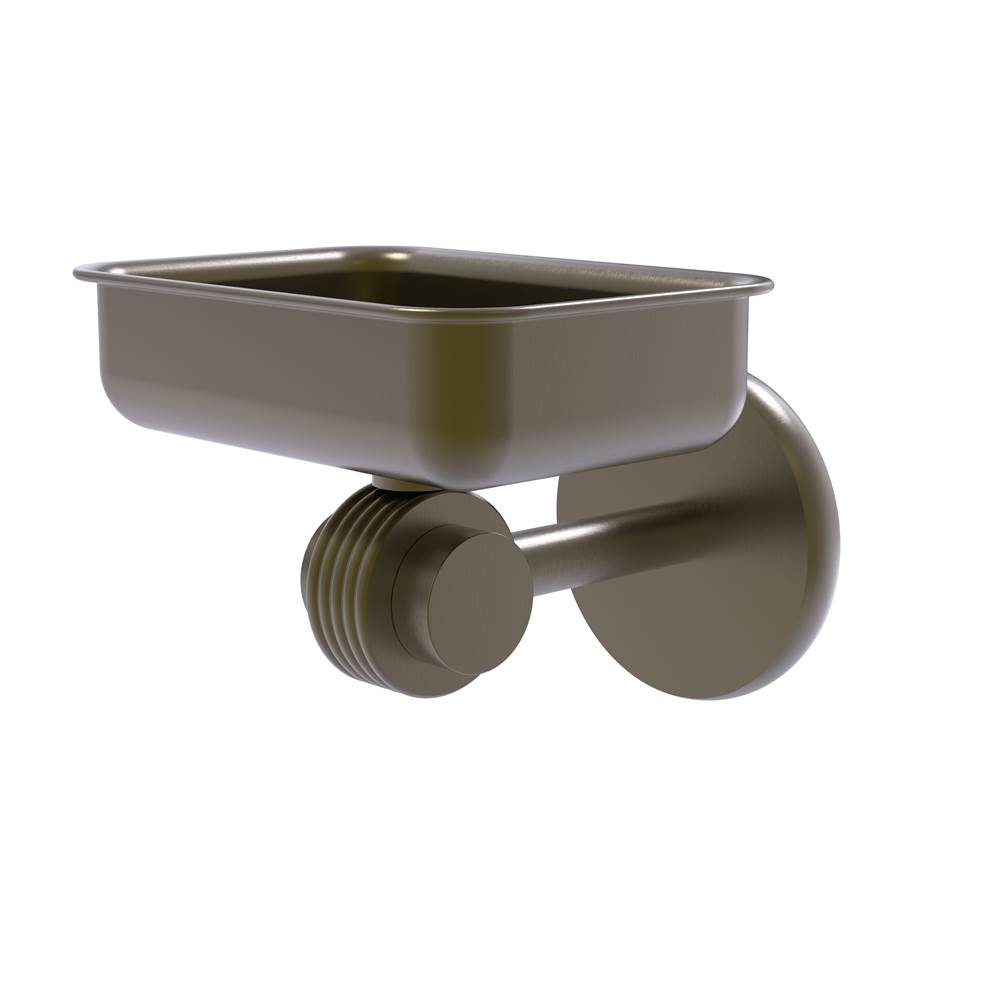 Allied Brass Satellite Orbit Two Collection Wall Mounted Soap Dish with Groovy Accents