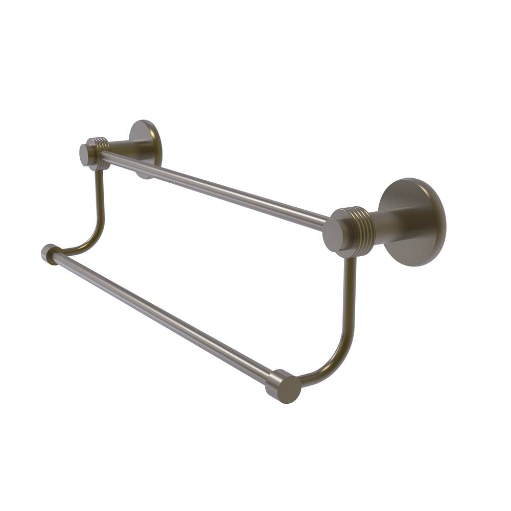 Allied Brass Mercury Collection 18 Inch Double Towel Bar with Groovy Accents