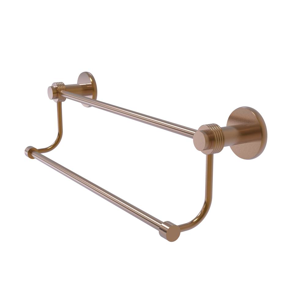 Allied Brass Mercury Collection 36 Inch Double Towel Bar with Groovy Accents