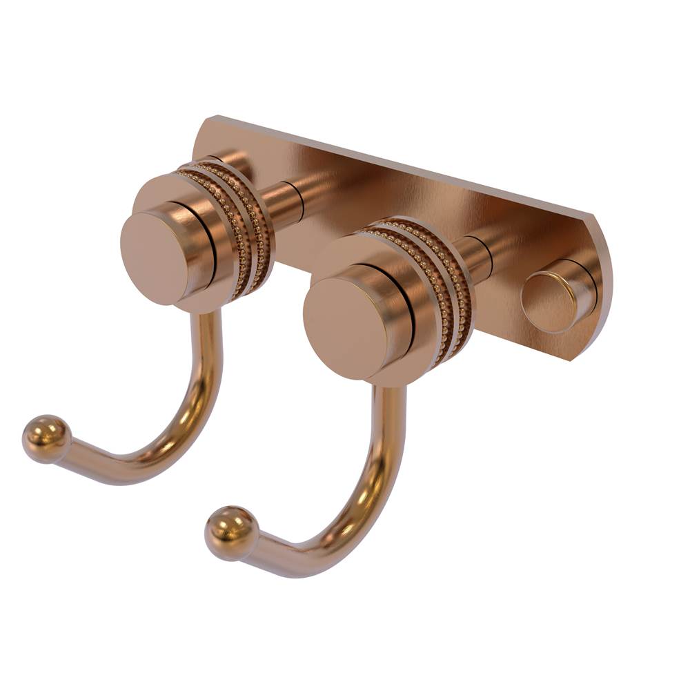 Allied Brass Mercury Collection 2 Position Multi Hook with Dotted Accent