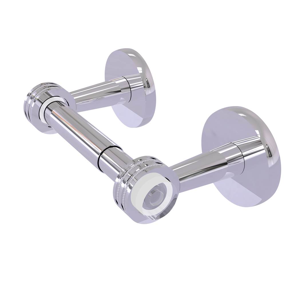 Allied Brass Clearview Collection Two Post Toilet Tissue Holder with Dotted Accents
