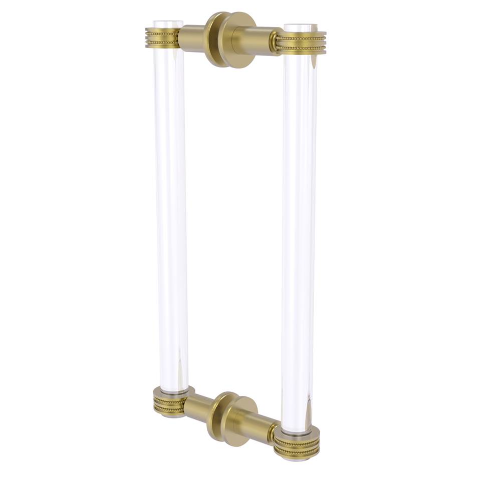 Allied Brass Clearview Collection 12 Inch Back to Back Shower Door Pull with Dotted Accents