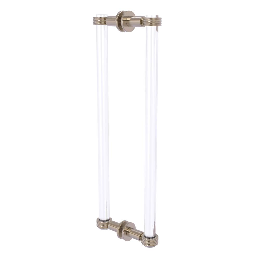 Allied Brass Clearview Collection 18 Inch Back to Back Shower Door Pull with Groovy Accents