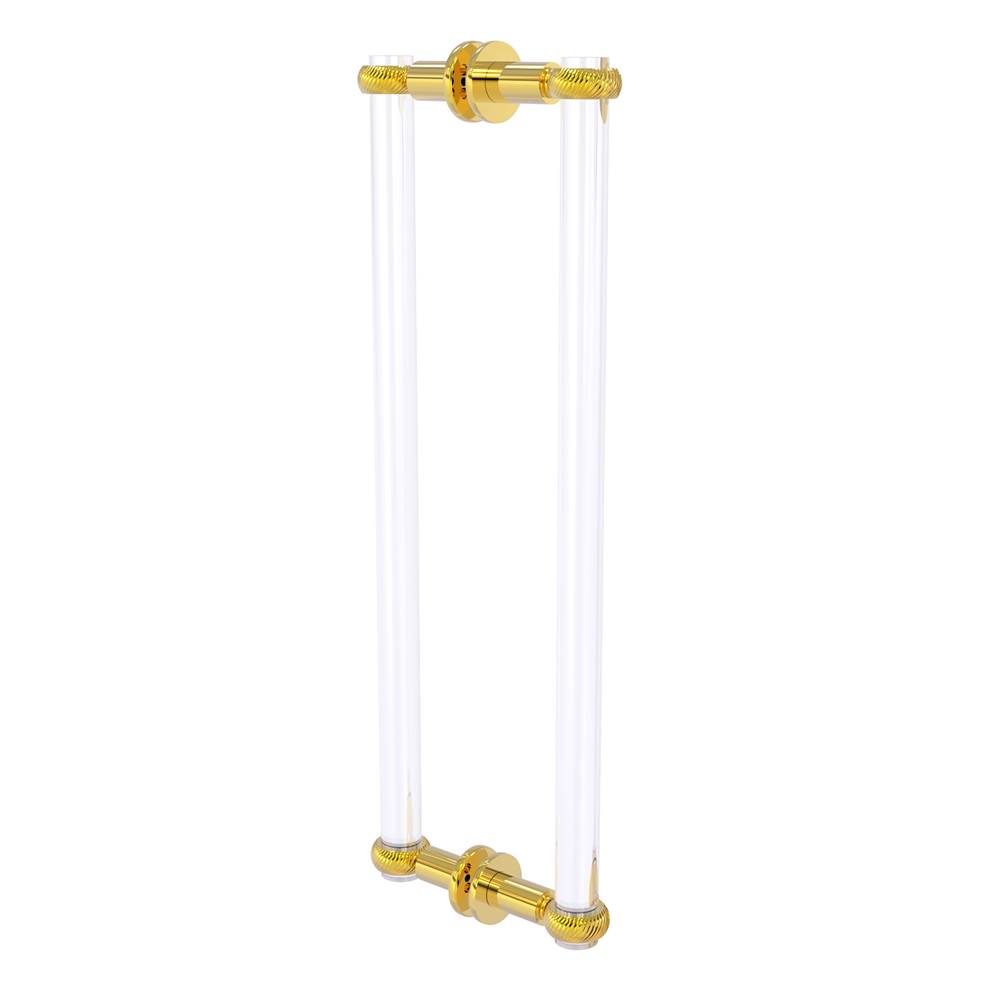 Allied Brass Clearview Collection 18 Inch Back to Back Shower Door Pull with Twisted Accents