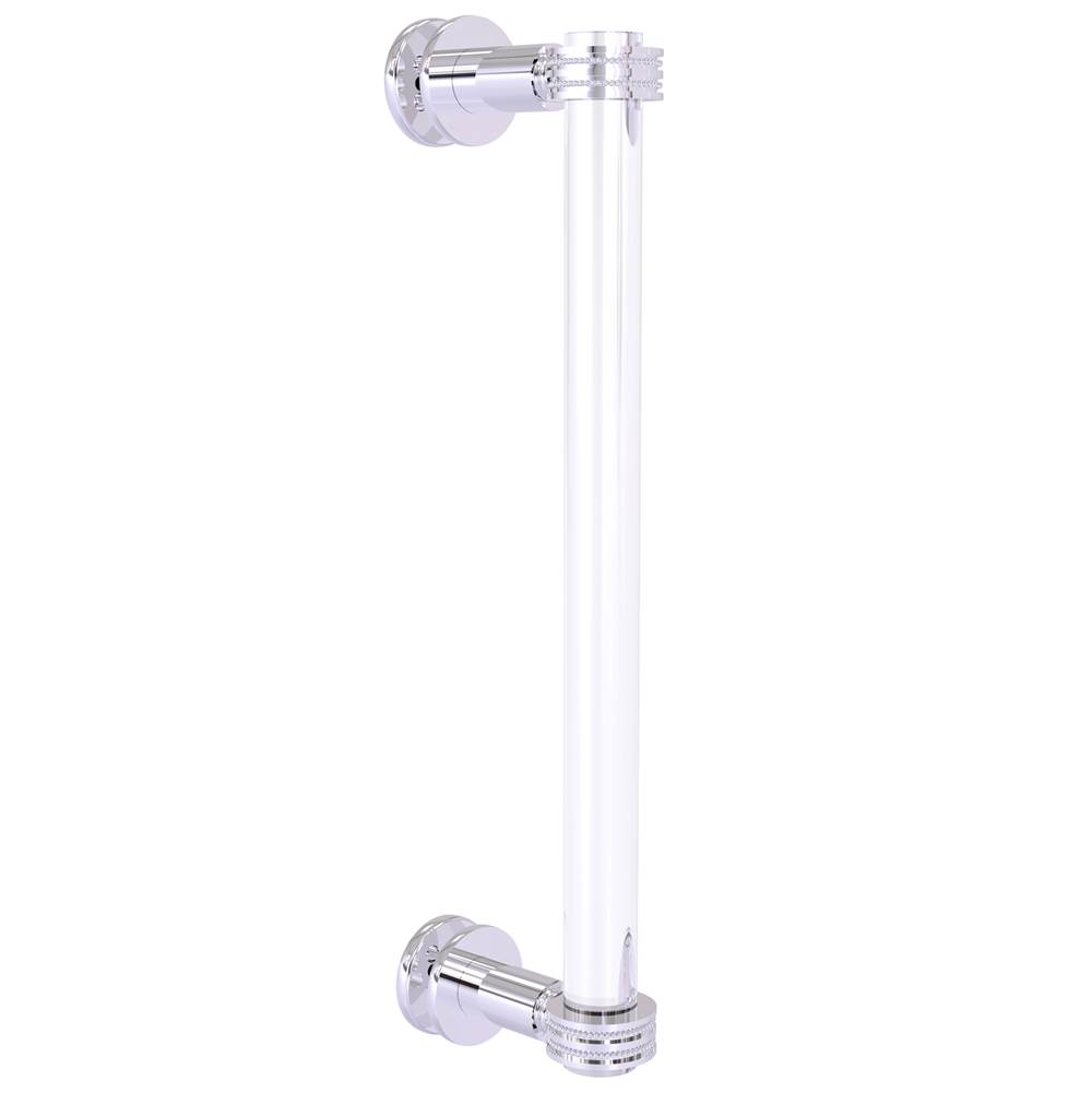 Allied Brass Clearview Collection 12 Inch Single Side Shower Door Pull with Dotted Accents