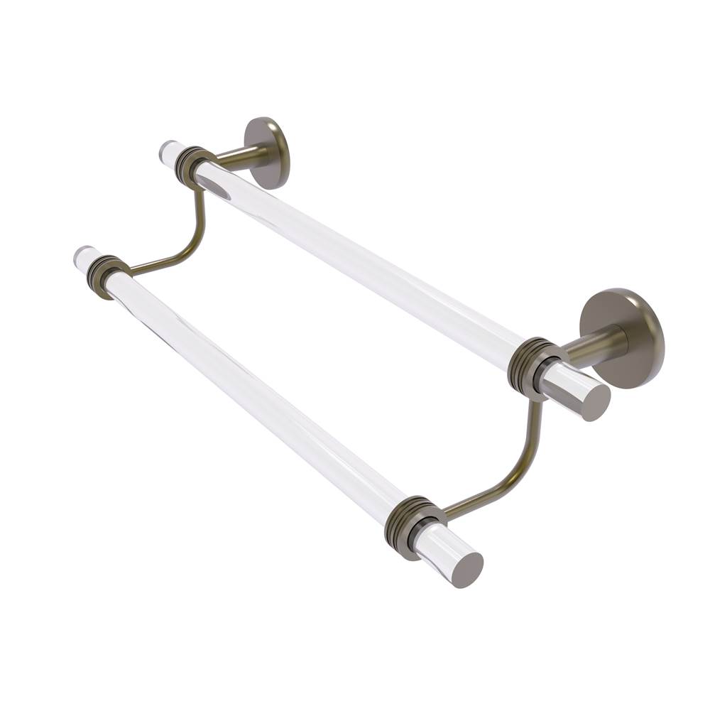 Allied Brass Clearview Collection 30 Inch Double Towel Bar with Dotted Accents
