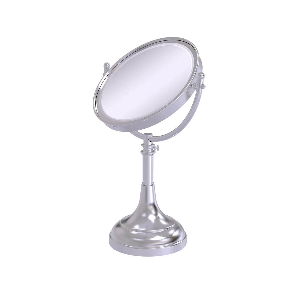 Allied Brass Height Adjustable 8 Inch Vanity Top Make-Up Mirror 4X Magnification
