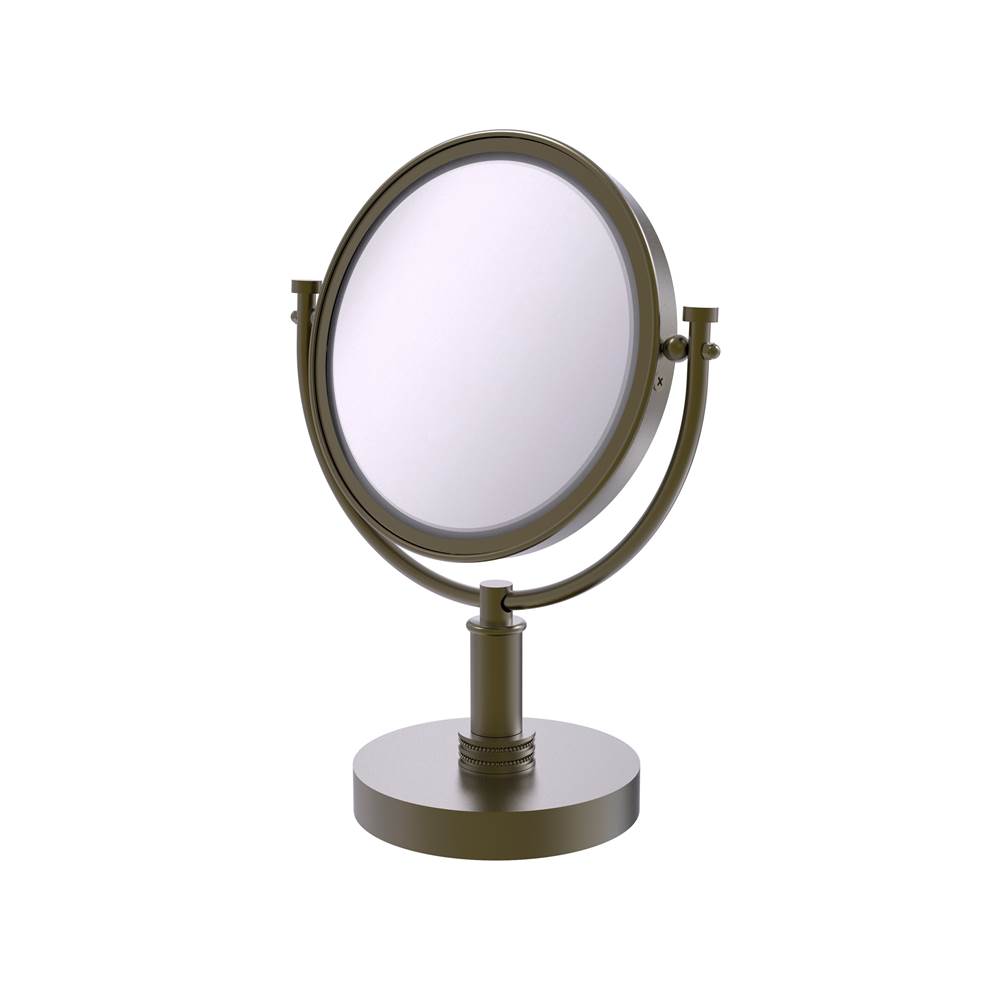 Allied Brass 8 Inch Vanity Top Make-Up Mirror 4X Magnification