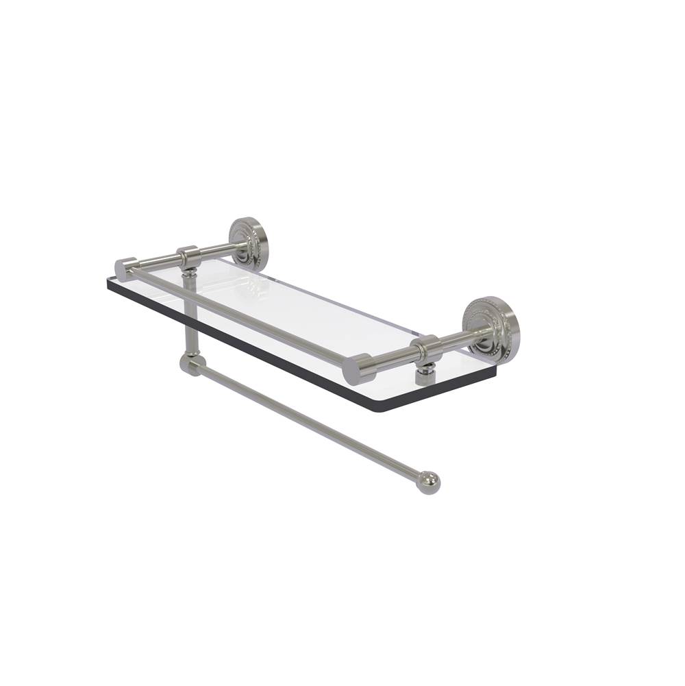 Allied Brass Dottingham Collection Paper Towel Holder with 16 Inch Gallery Glass Shelf