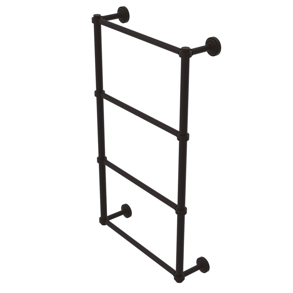 Allied Brass Dottingham Collection 4 Tier 36 Inch Ladder Towel Bar with Groovy Detail