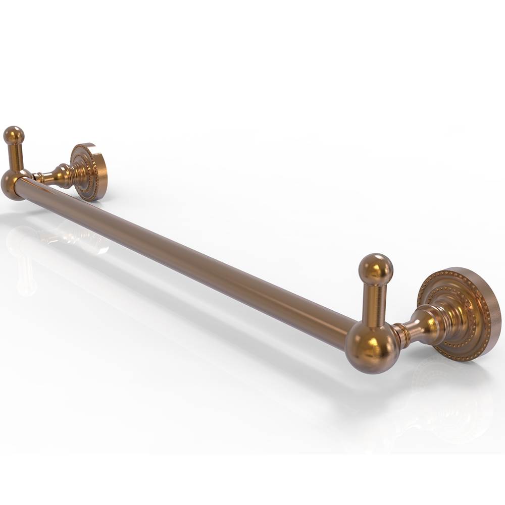 Allied Brass Dottingham Collection 18 Inch Towel Bar with Integrated Hooks