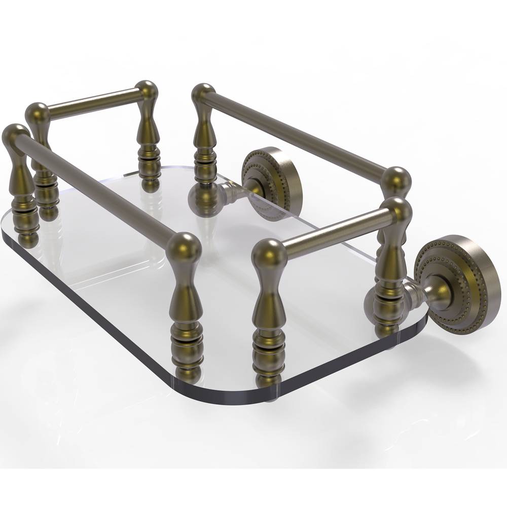Allied Brass Dottingham Collection Wall Mounted Glass Guest Towel Tray