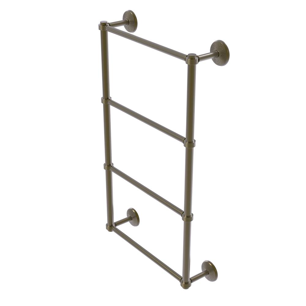 Allied Brass Monte Carlo Collection 4 Tier 36 Inch Ladder Towel Bar with Groovy Detail