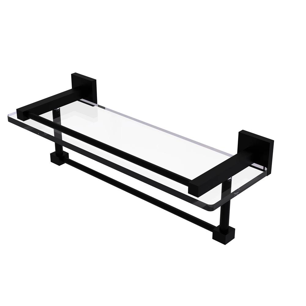 Allied Brass Montero Collection 16 Inch Gallery Glass Shelf with Towel Bar