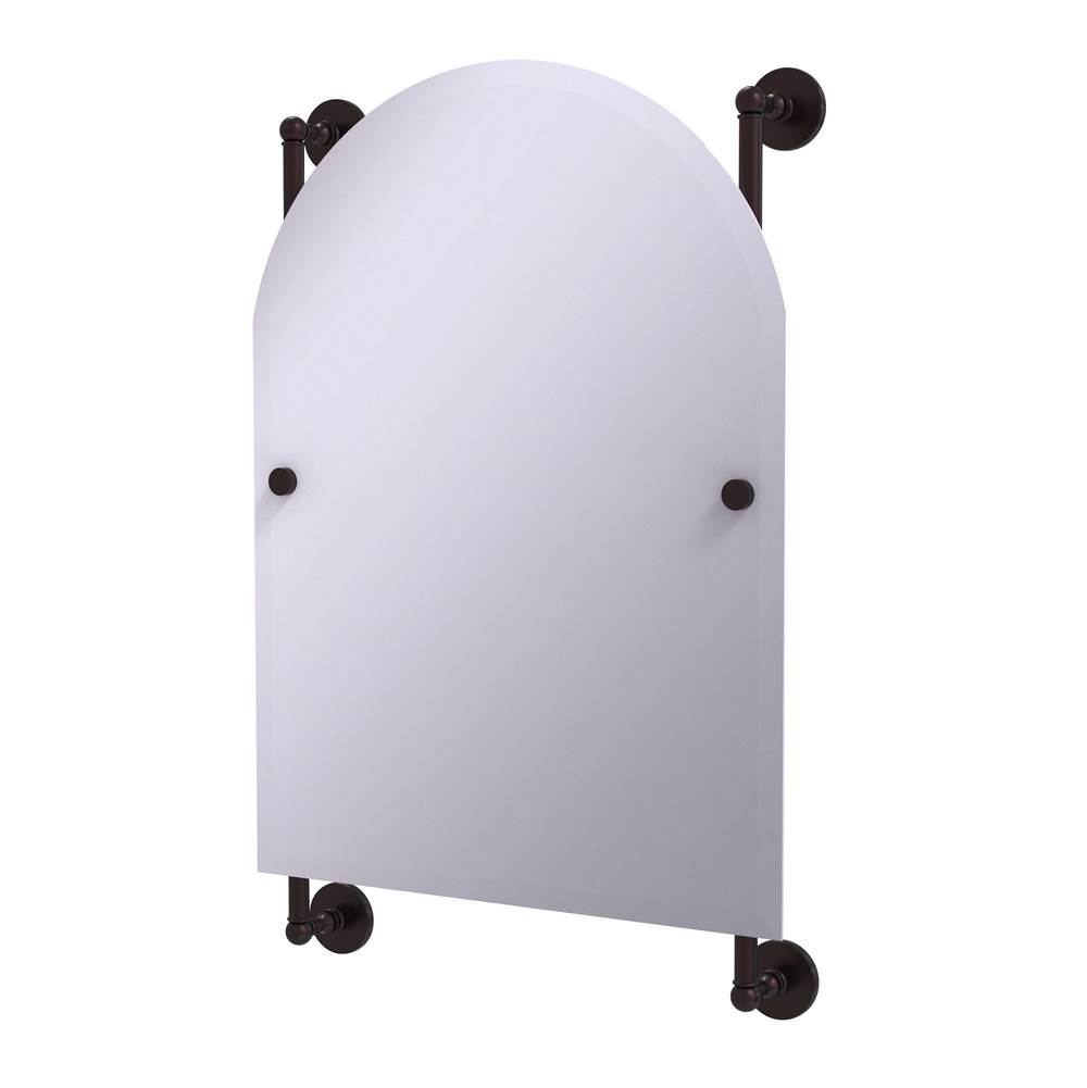 Allied Brass Prestige Skyline Collection Arched Top Frameless Rail Mounted Mirror