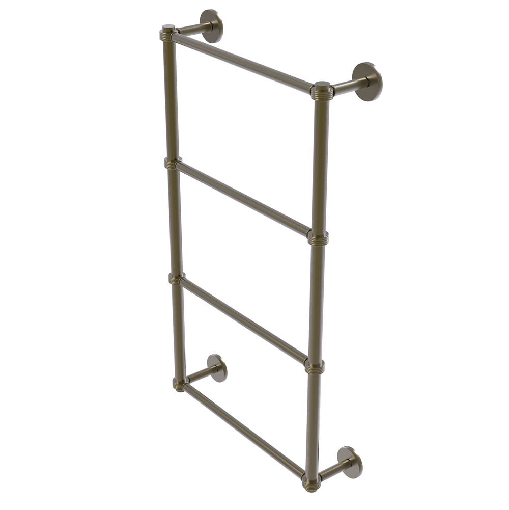 Allied Brass Prestige Skyline Collection 4 Tier 36 Inch Ladder Towel Bar with Groovy Detail