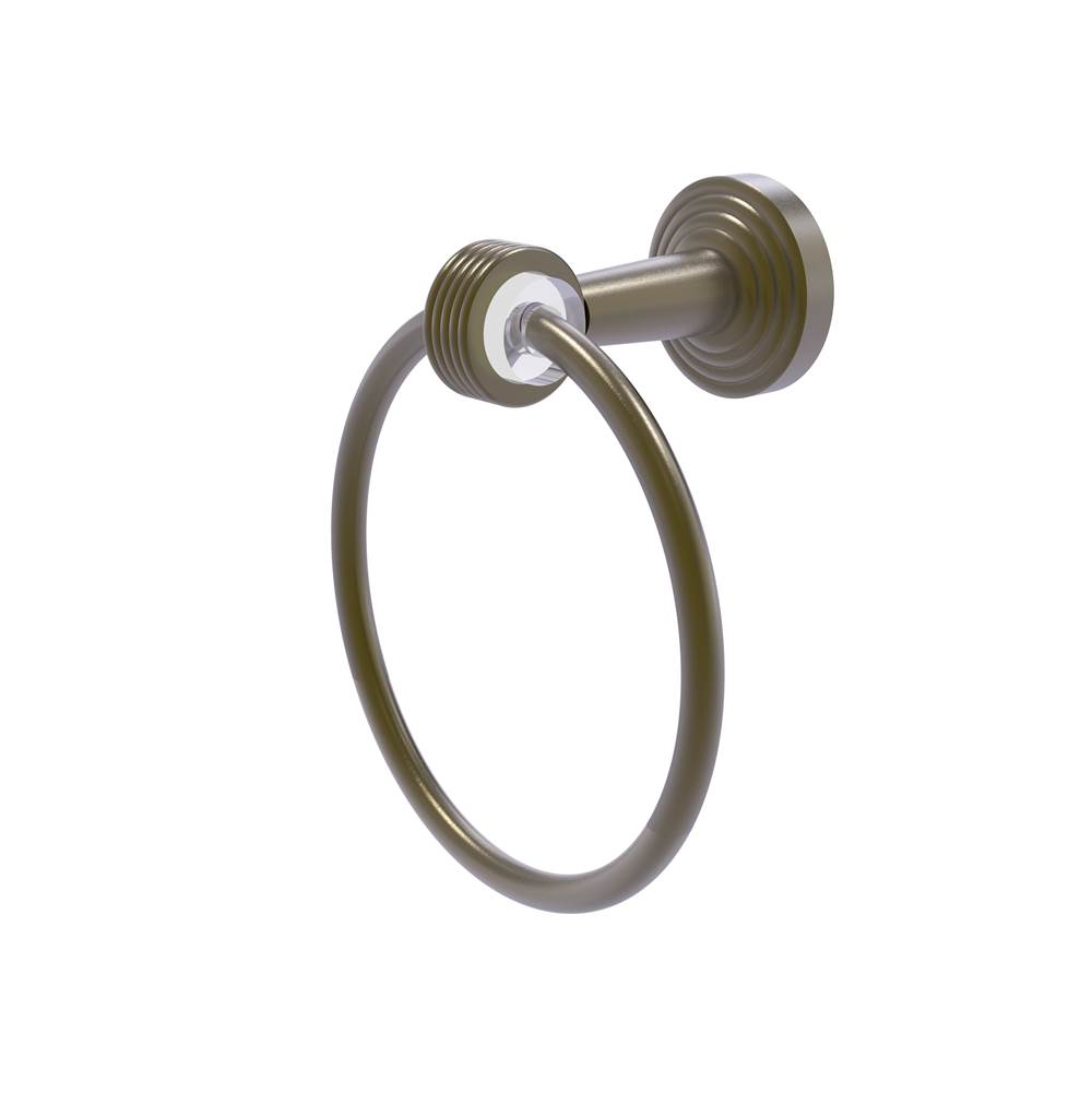 Allied Brass Pacific Beach Collection Towel Ring with Groovy Accents