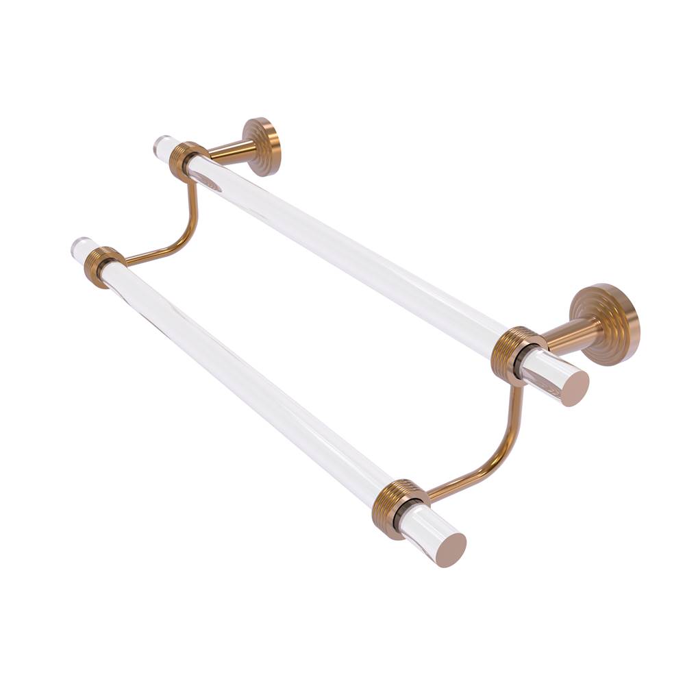 Allied Brass Pacific Beach Collection 24 Inch Double Towel Bar with Groovy Accents