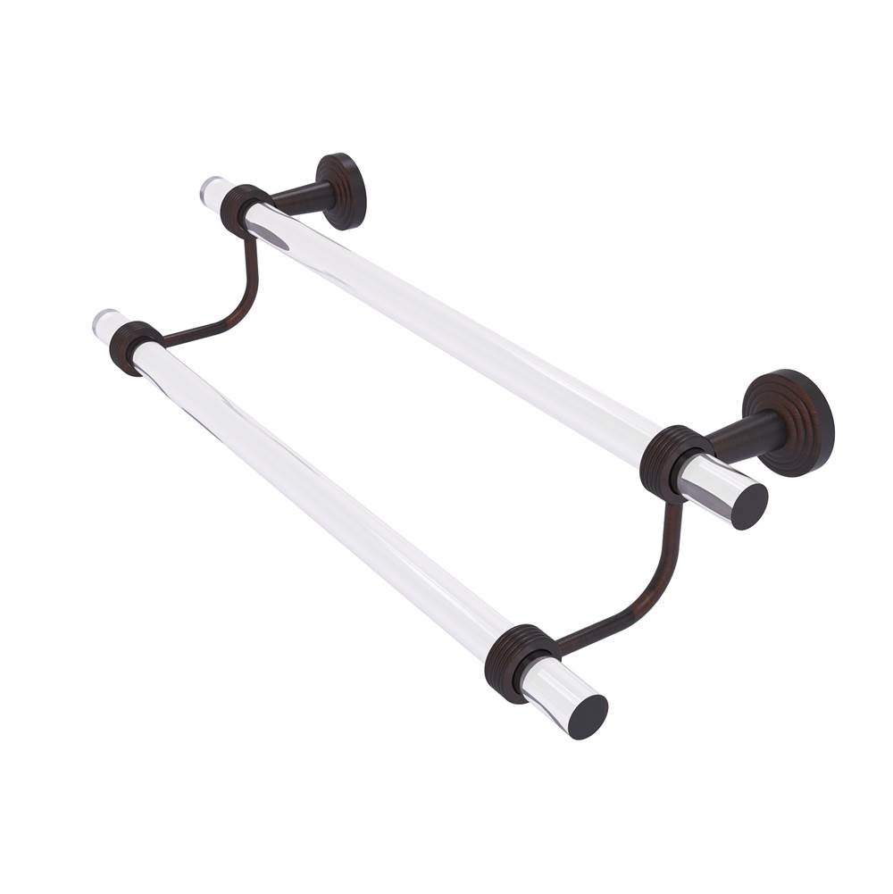 Allied Brass Pacific Beach Collection 30 Inch Double Towel Bar with Groovy Accents