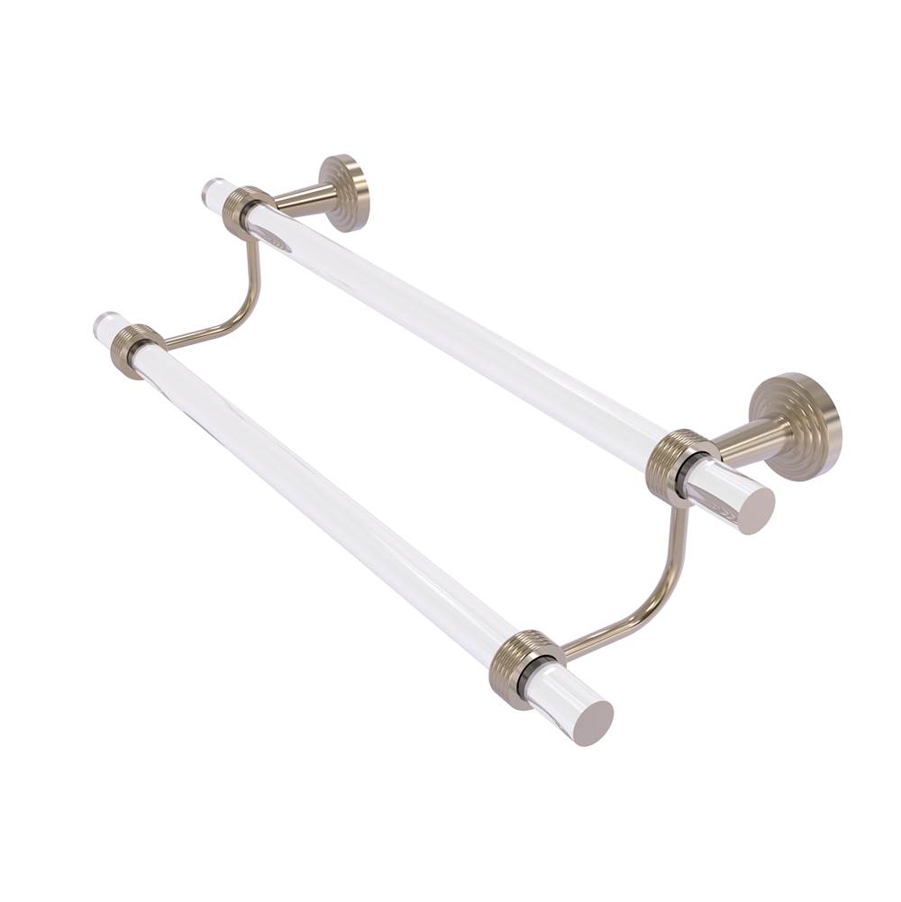 Allied Brass Pacific Beach Collection 36 Inch Double Towel Bar with Groovy Accents