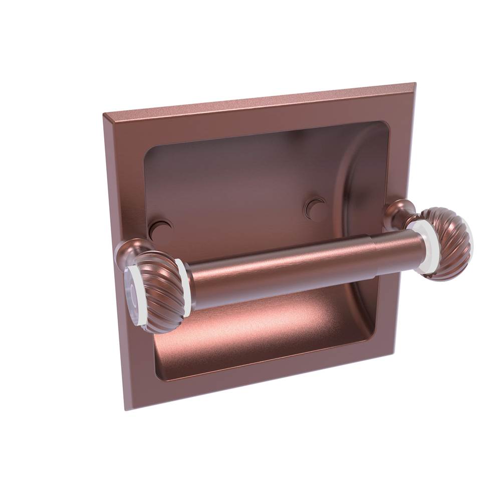 Allied Brass Pacific Grove Collection Recessed Toilet Paper Holder with Twisted Accents