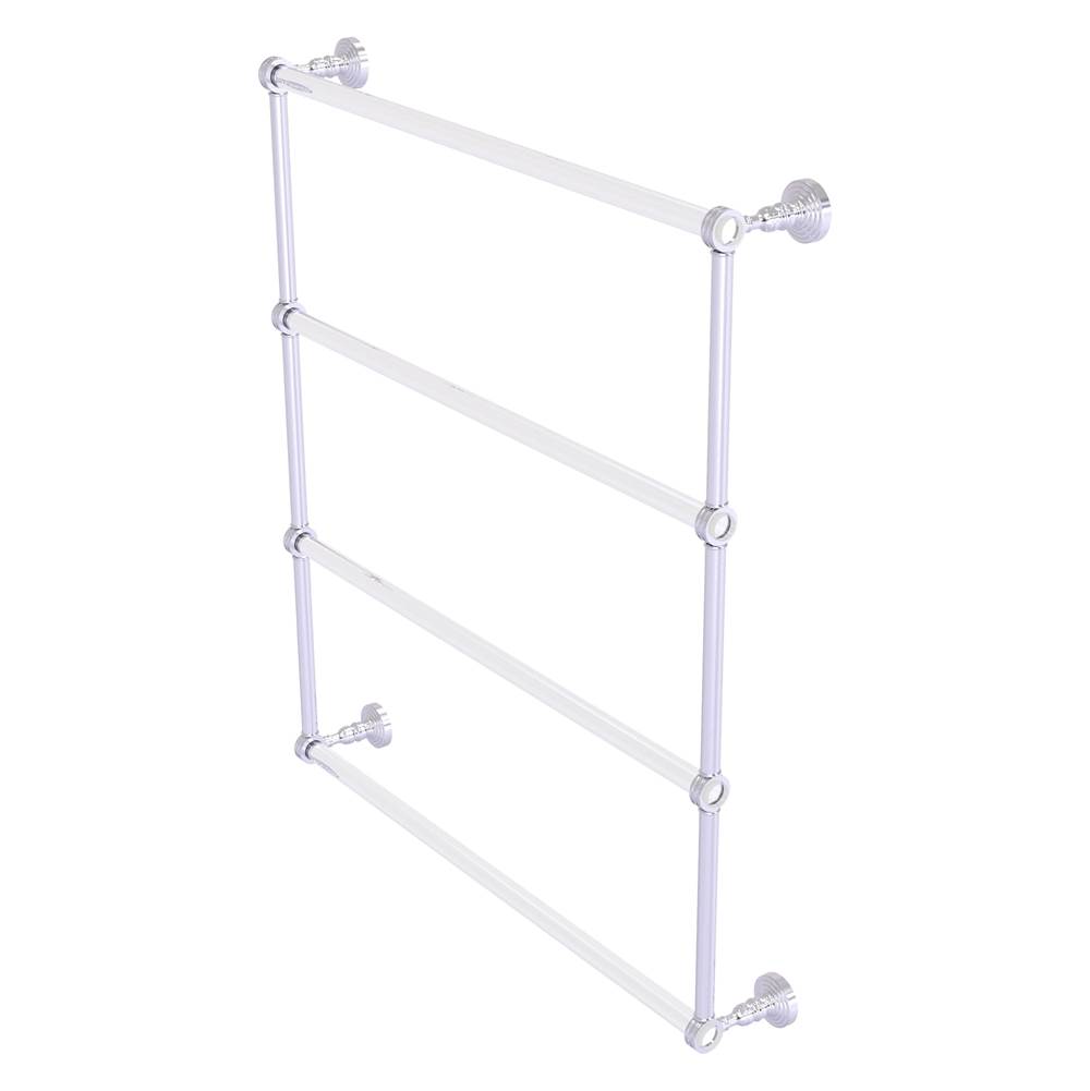 Allied Brass Pacific Grove Collection 4 Tier 30 Inch Ladder Towel Bar with Dotted Accents - Satin Chrome