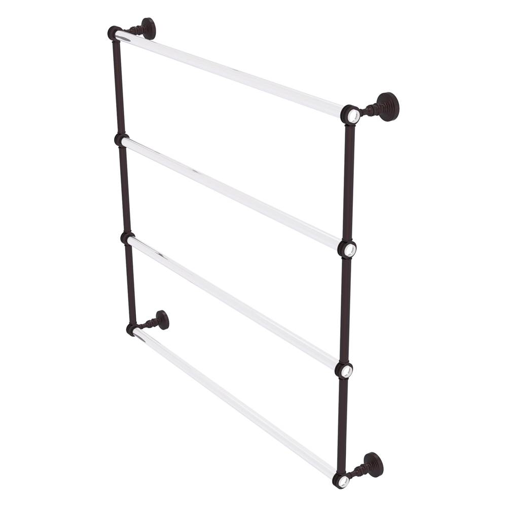 Allied Brass Pacific Grove Collection 4 Tier 36 Inch Ladder Towel Bar with Dotted Accents - Antique Bronze