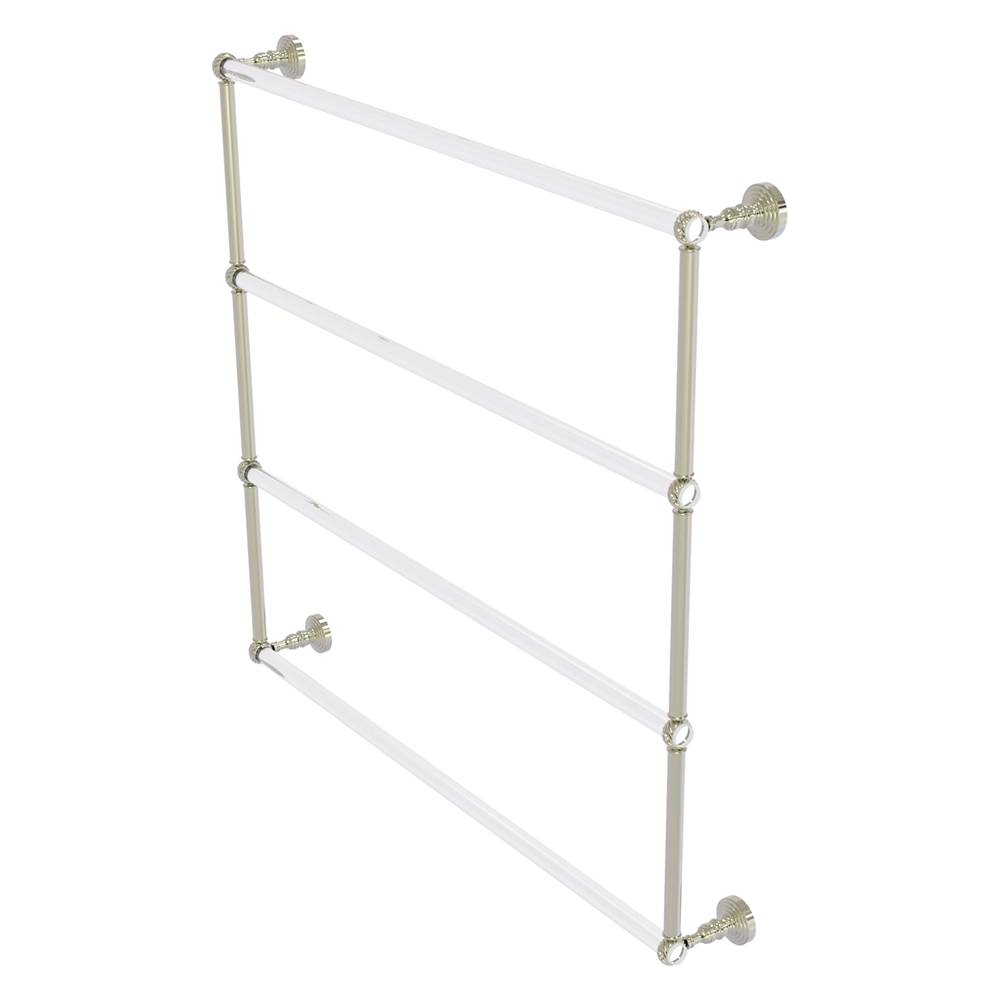 Allied Brass Pacific Grove Collection 4 Tier 36 Inch Ladder Towel Bar with Twisted Accents - Polished Nickel