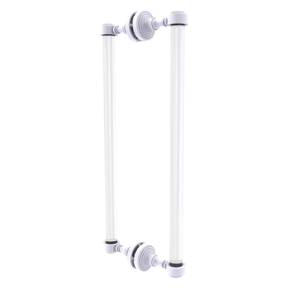 Allied Brass Pacific Grove Collection 18 Inch Back to Back Shower Door Pull - Matte White