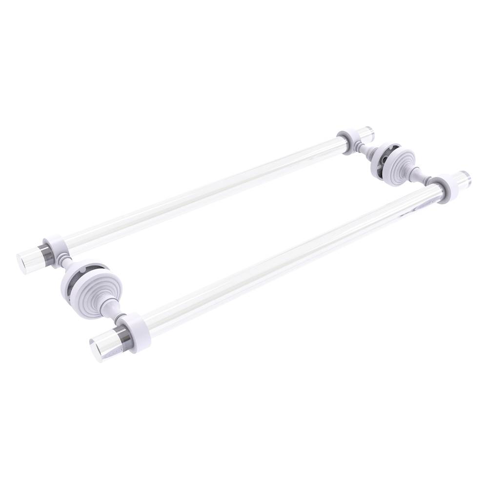 Allied Brass Pacific Grove Collection 18 Inch Back to Back Shower Door Towel Bar - Matte White