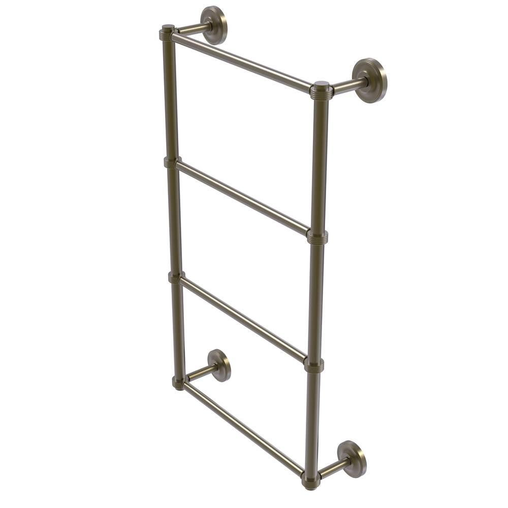 Allied Brass Prestige Regal Collection 4 Tier 36 Inch Ladder Towel Bar with Groovy Detail
