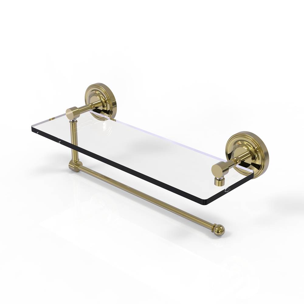 Allied Brass Prestige Regal Collection Paper Towel Holder with 16 Inch Glass Shelf