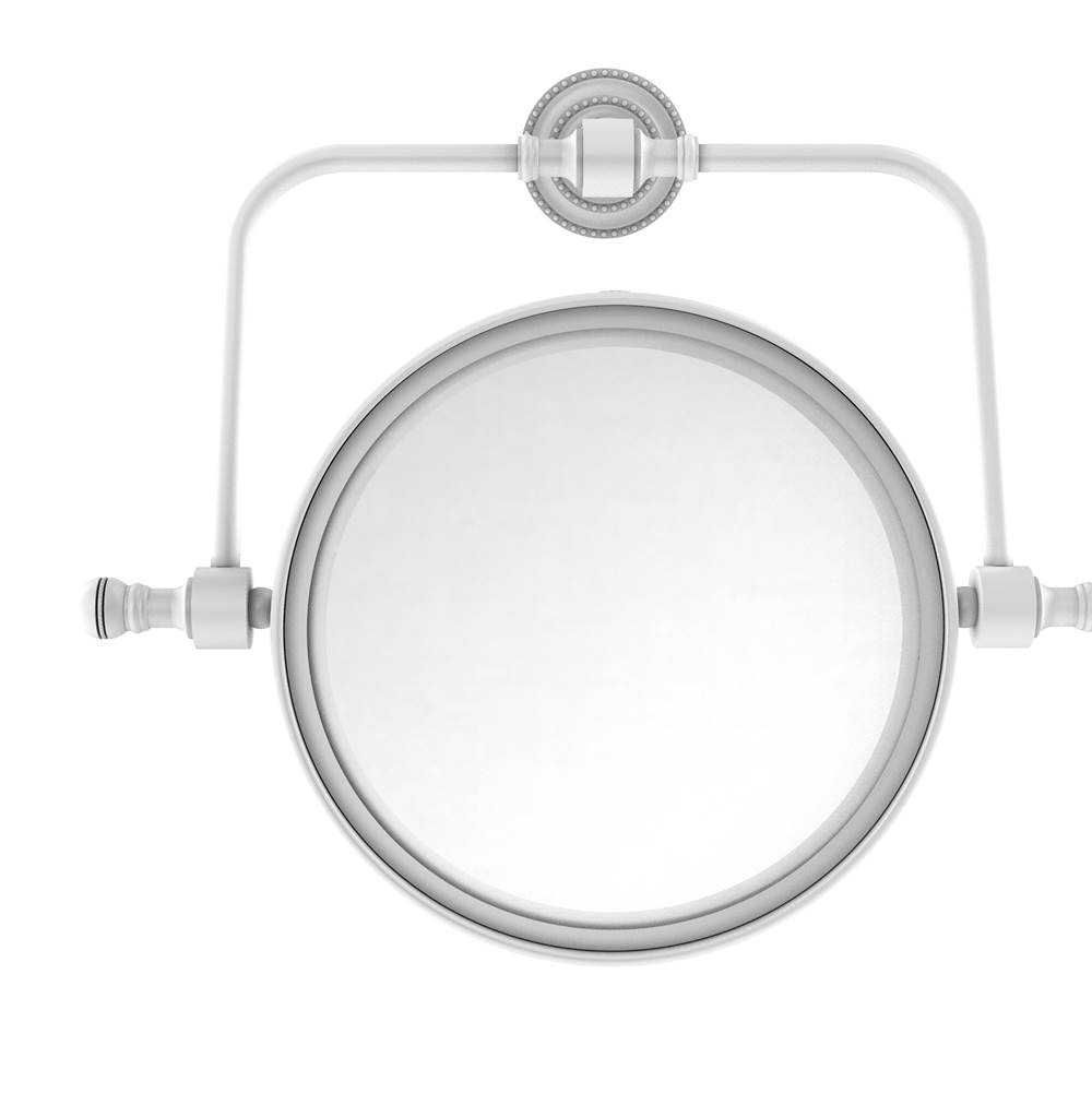 Allied Brass Retro Dot Collection Wall Mounted Swivel Make-Up Mirror 8 Inch Diameter with 3X Magnification
