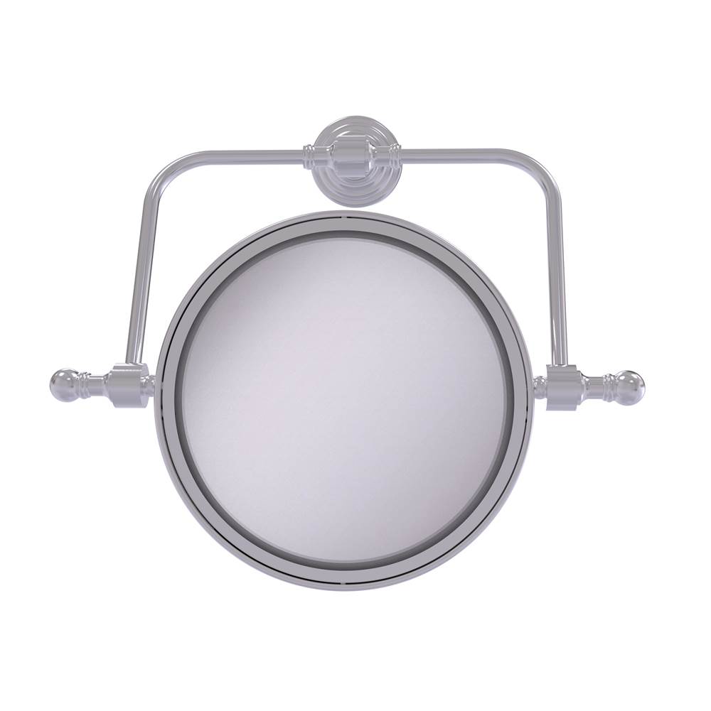 Allied Brass Retro Wave Collection Wall Mounted Swivel Make-Up Mirror 8 Inch Diameter with 3X Magnification