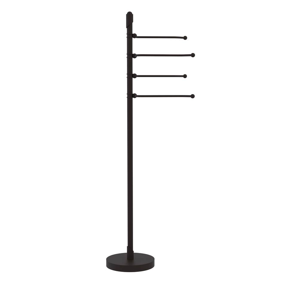 Allied Brass Soho Collection Free Standing 4 Pivoting Swing Arm Towel Stand