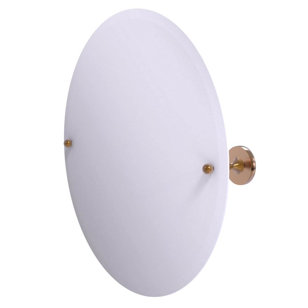 Allied Brass Shadwell Collection Frameless Round Tilt Mirror with Beveled Edge