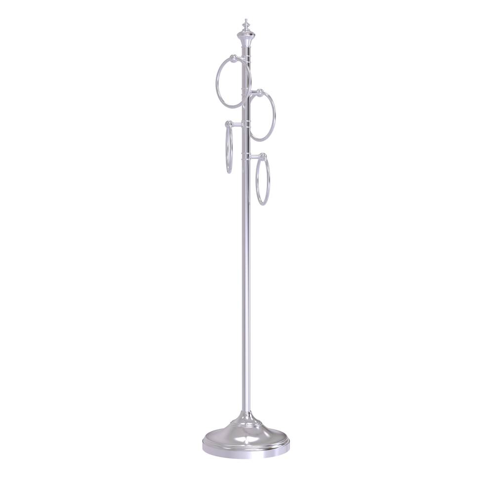 Allied Brass Floor Standing 4 Towel Ring Stand