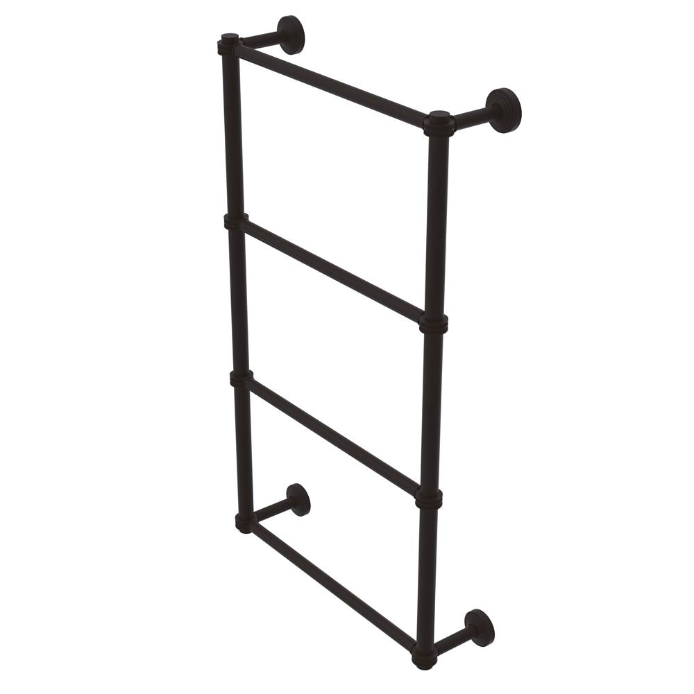 Allied Brass Waverly Place Collection 4 Tier 24 Inch Ladder Towel Bar with Dotted Detail