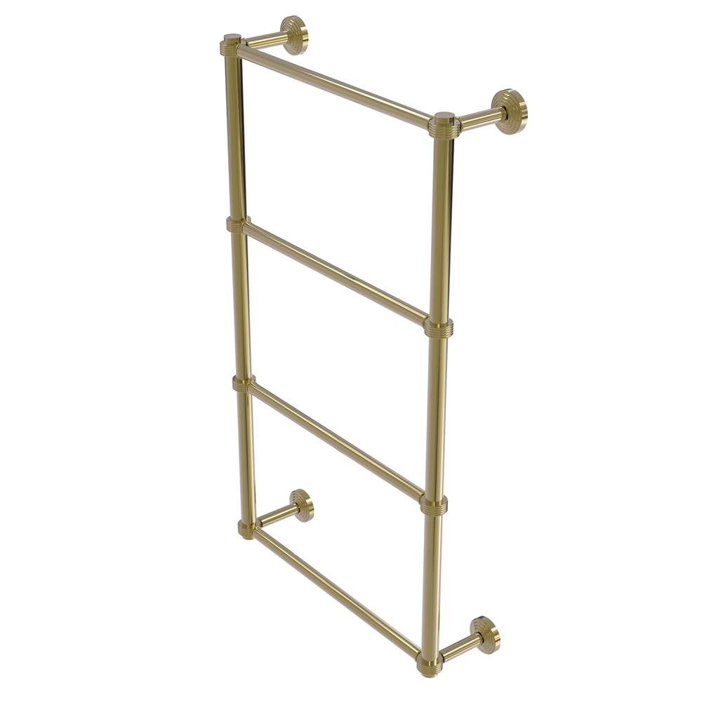Allied Brass Waverly Place Collection 4 Tier 30 Inch Ladder Towel Bar with Groovy Detail