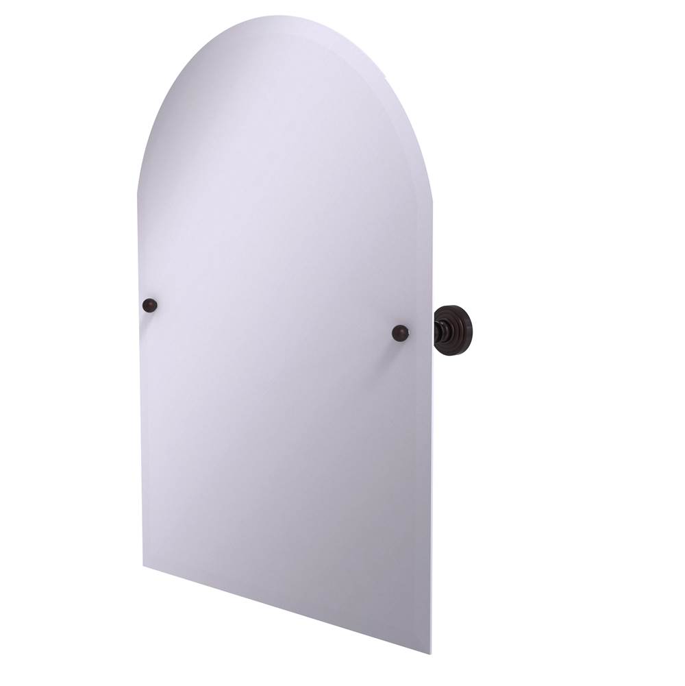 Allied Brass Frameless Arched Top Tilt Mirror with Beveled Edge