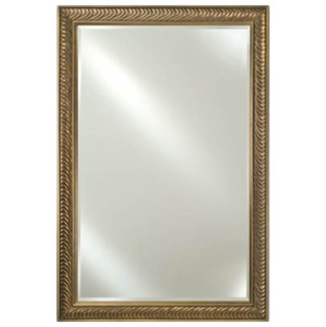 Afina Corporation Framed Mirror 16X22 Meridian Silver/Gold Beveled