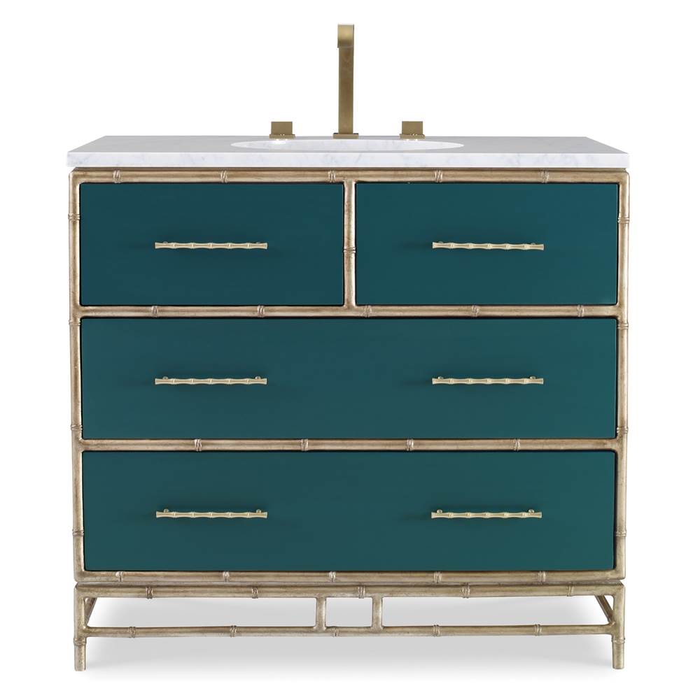 Ambella Home Collection Chinoiserie Sink Chest - Peacock