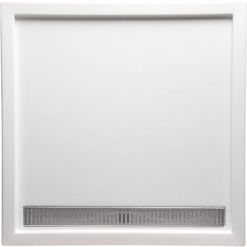 Americh 42'' x 42'' Single Threshold DS Base w/Square Drain - Biscuit