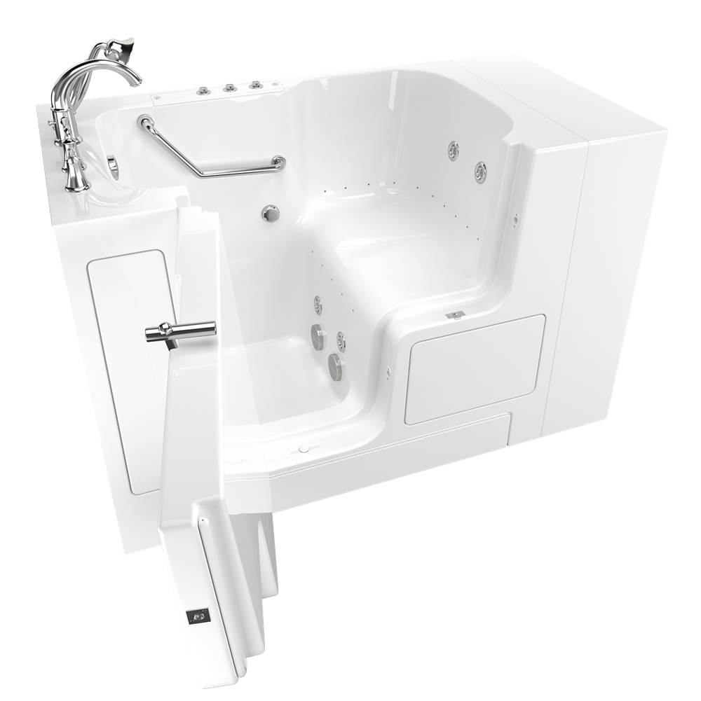 American Standard Gelcoat Premium Series 32 in. x 52 in. Outward Opening Door Walk-In Bathtub with Air Spa and Whirlpool system