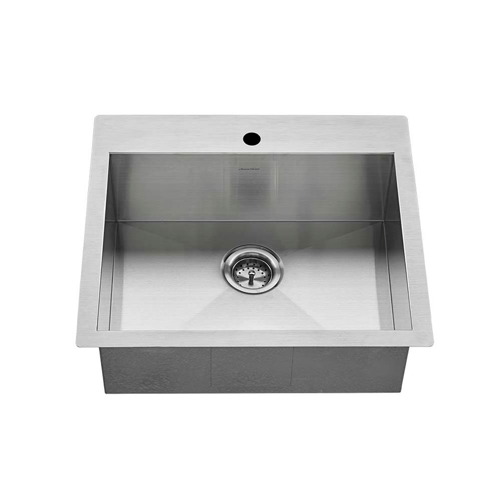 American Standard Edgewater® 25 x 22-Inch Stainless Steel 1-Hole Undermount Single-Bowl Kitchen Sink