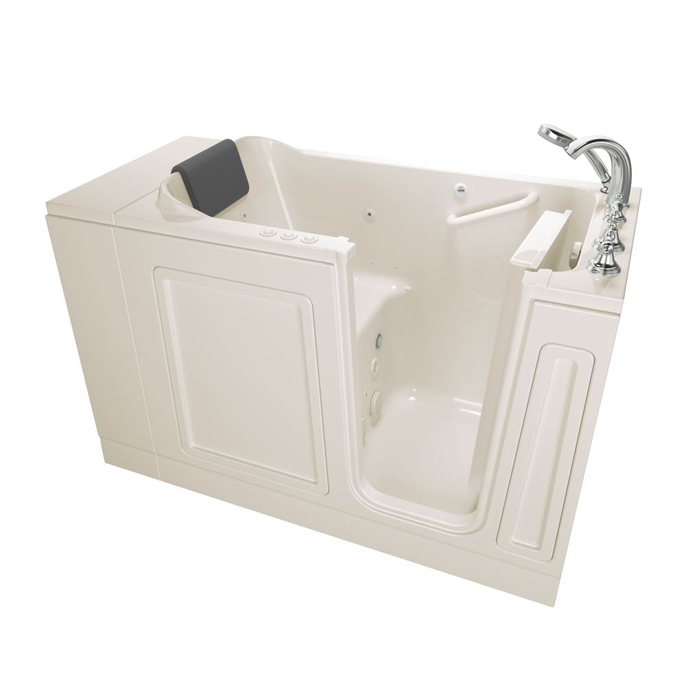 American Standard Acrylic Luxury Series 28 x 48-Inch Walk-in Tub With Combination Air Spa and Whirlpool Systems - Right-Hand Drain With Faucet