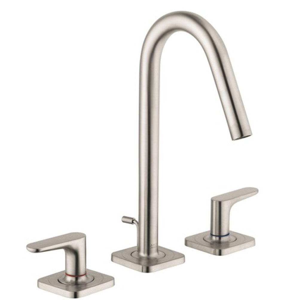 Axor Citterio M Widespread Faucet 160 with Pop-Up Drain, 1.2 GPM in Brushed Nickel