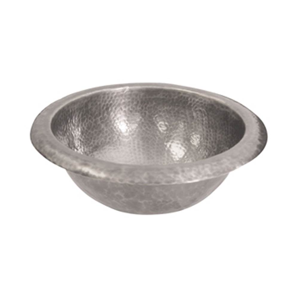 Barclay Aldo Round Self Rimming Basin, Hammered Pewter