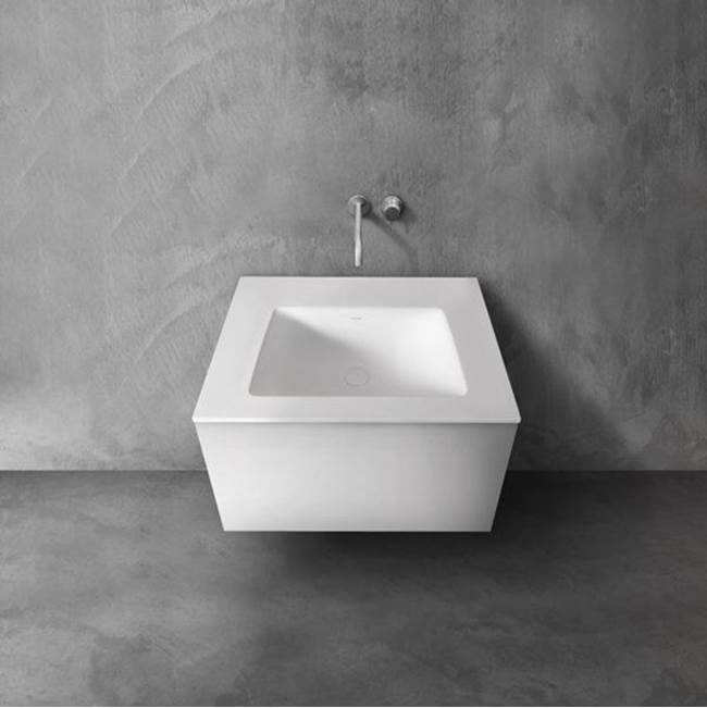 Blu Bathworks series 700 blu•stone™ integrated basin vanity top, 1/2'' thick; 27 3/4''W x 6 3/4''H x 20 1/4''D; Marble Gloss